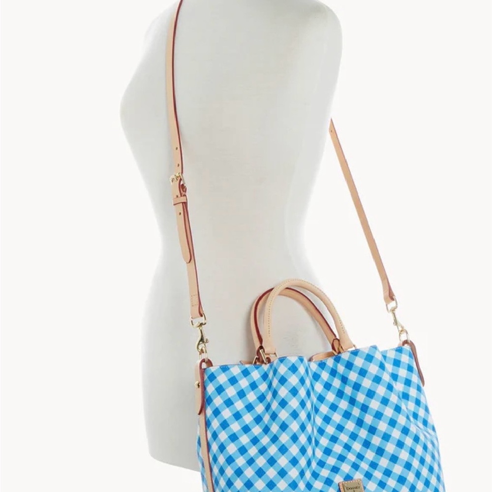 Dooney and Bourke Gingham Sky Blue Brenna - Picture 4 of 7